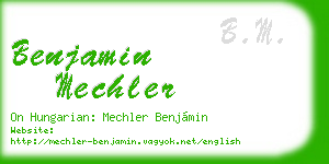 benjamin mechler business card